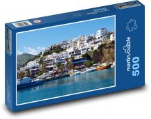 Kreta - Agia galini, morze Puzzle 500 elementów - 46x30 cm