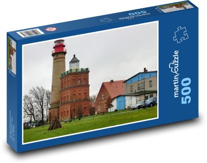 Przylądek Arkona - Niemcy, domy - Puzzle 500 elementów, rozmiar 46x30 cm