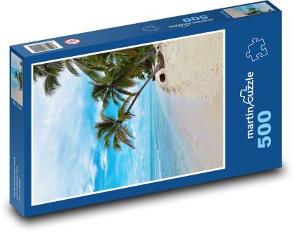 Pláž - palmy, more - Puzzle 500 dielikov, rozmer 46x30 cm 