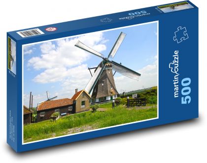 Mlýny - domy, město - puzzle 500 dílků