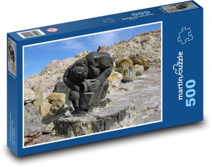 Socha - skály, sopka - puzzle 500 dílků
