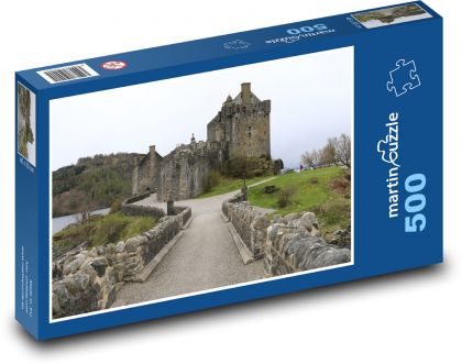 Hrad - Eilean Donan, Velká Británie - Puzzle 500 dílků, rozměr 46x30 cm