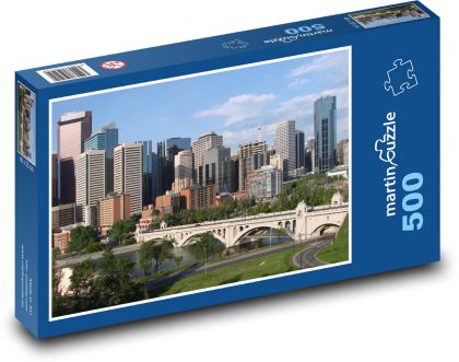 Calgary - Kanada, město - Puzzle 500 dílků, rozměr 46x30 cm