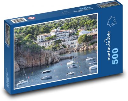 Lode - prístav, more - Puzzle 500 dielikov, rozmer 46x30 cm 