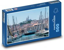 Marseille - přístav, město Puzzle 500 - 46x30 cm