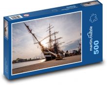 Żaglówka - Hamburg, łódź Puzzle 500 elementów - 46x30 cm