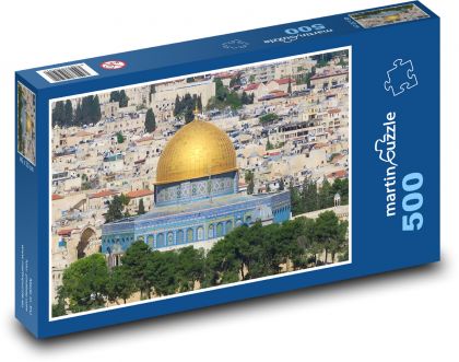 Al-Aqsa Mosque - Jerusalem, City - Puzzle of 500 pieces, size 46x30 cm 