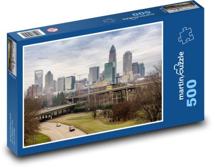 Charlotte - North Carolina, City of Stvol - Puzzle of 500 pieces, size 46x30 cm 