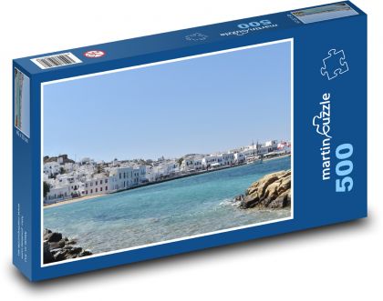 Mykonos - Grecja, miasto - Puzzle 500 elementów, rozmiar 46x30 cm