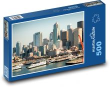 Seattle - Washington, lodě Puzzle 500 - 46x30 cm