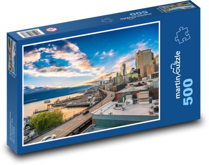 Seattle - Blue Sky, Sunset - Puzzle of 500 pieces, size 46x30 cm 