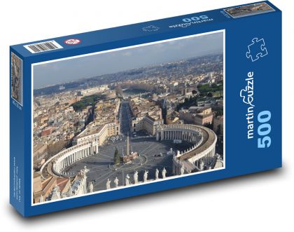 San Pietro - Řím, Vatikán - Puzzle 500 dílků, rozměr 46x30 cm