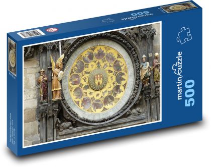 Prague - Astronomical Clock, Historic Centre - Puzzle of 500 pieces, size 46x30 cm 