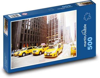 Żółta taksówka - Nowy Jork - Puzzle 500 elementów, rozmiar 46x30 cm