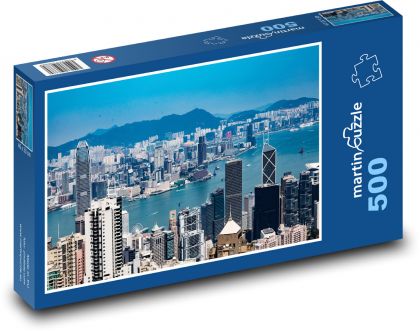 Hongkong - mesto, panoráma - Puzzle 500 dielikov, rozmer 46x30 cm 