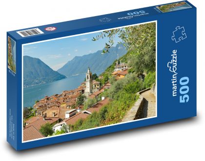 Comské jazero - Taliansko, Sala Comacina - Puzzle 500 dielikov, rozmer 46x30 cm 