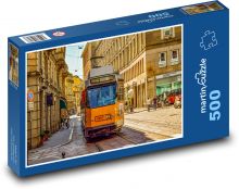 Tramwaj - ulica, miasto Puzzle 500 elementów - 46x30 cm