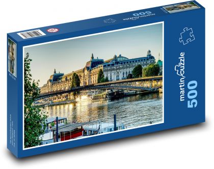 Paříž - most, Francie - Puzzle 500 dílků, rozměr 46x30 cm