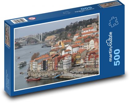 Portugal - Porto, river - Puzzle of 500 pieces, size 46x30 cm 