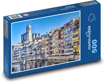 Girona - Spain, river - Puzzle of 500 pieces, size 46x30 cm 
