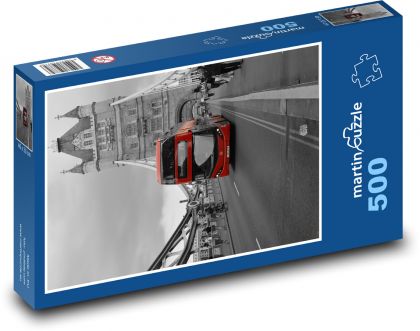 Londýn - bus, Anglicko - Puzzle 500 dielikov, rozmer 46x30 cm 