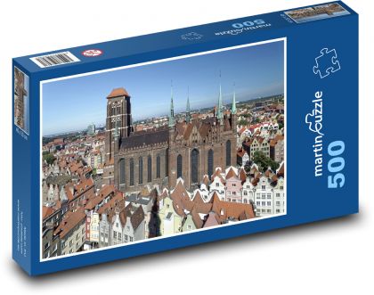 Polska - Gdańsk, historyczne centrum - Puzzle 500 elementów, rozmiar 46x30 cm