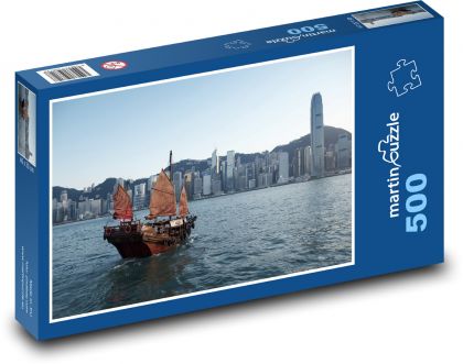 Port - Ship - Puzzle of 500 pieces, size 46x30 cm 