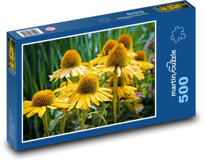 Echinacea - żółty kwiat - Puzzle 500 elementów, rozmiar 46x30 cm