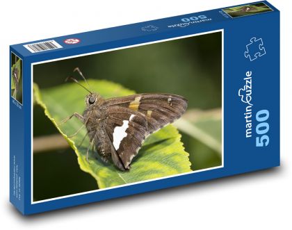 Butterfly - silver dotted - Puzzle of 500 pieces, size 46x30 cm 