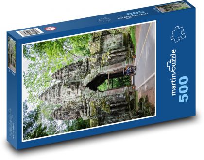 Angkor thom - gateway, Cambodia - Puzzle of 500 pieces, size 46x30 cm 