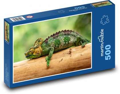 Green chameleon - Puzzle of 500 pieces, size 46x30 cm 