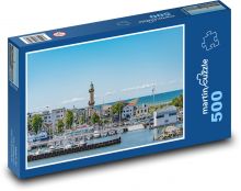 Warnemünde lighthouse - lighthouse in Rostock, Germany Puzzle of 500 pieces - 46 x 30 cm 