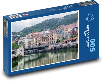 Mesto Bilbao - Španielsko, most - Puzzle 500 dielikov, rozmer 46x30 cm 