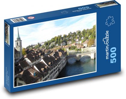 Švýcarsko - Bern, město - Puzzle 500 dílků, rozměr 46x30 cm