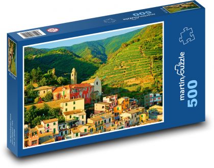 Itálie - vesnice - Puzzle 500 dílků, rozměr 46x30 cm