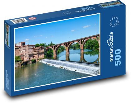 Albi - Frankreich, Brücke über den Fluss - Puzzle - 500 Teile