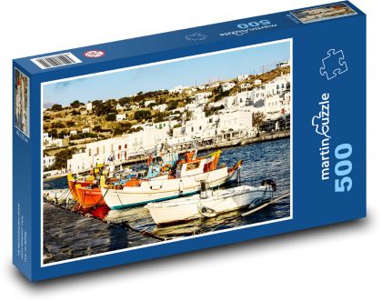 Port - Fishing Boats - Puzzle of 500 pieces, size 46x30 cm 