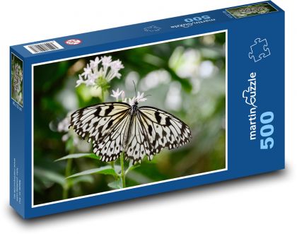 Motýl na květině - jaro - Puzzle 500 dílků, rozměr 46x30 cm