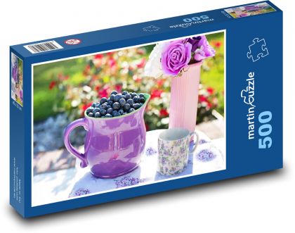 Čučoriedky - letné ovocie - Puzzle 500 dielikov, rozmer 46x30 cm 