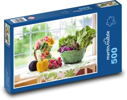 Zelenina - paprika, salát - puzzle 500 dílků