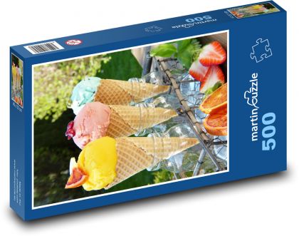 Ice cream - summer refreshment - Puzzle of 500 pieces, size 46x30 cm 