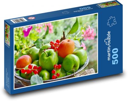 Fruit - apple, apricots - Puzzle of 500 pieces, size 46x30 cm 