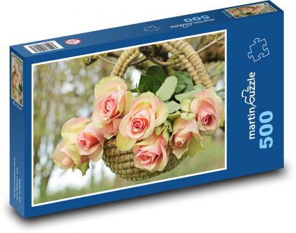 Korb mit Rosen - Puzzle - 500 Teile