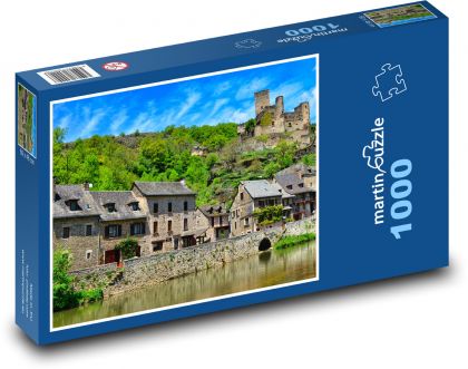 Hrad - budovy, vesnice - puzzle 1000 dílků