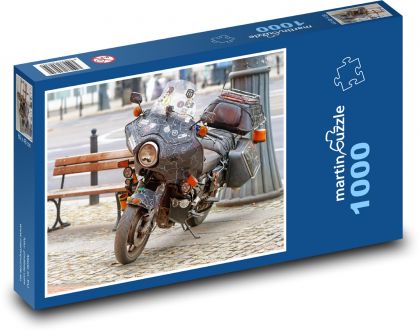 Motocykl w mieście - Puzzle 1000 elementów, rozmiar 60x46 cm