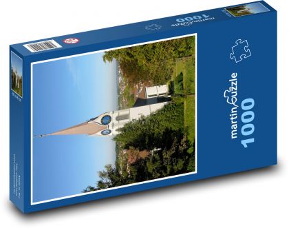 Uster - Švajčiarsko, kostol - Puzzle 1000 dielikov, rozmer 60x46 cm