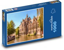 Belgia - Brugia, kanał Puzzle 1000 elementów - 60x46 cm