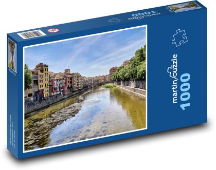 Girona - Hiszpania, rzeka - Puzzle 1000 elementów, rozmiar 60x46 cm