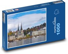 Lucern - Švýcarsko Puzzle 1000 dílků - 60 x 46 cm