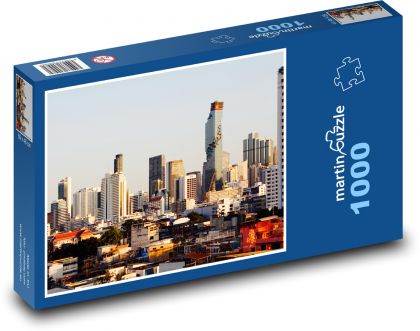 Mrakodrapy - architektúra, vysoké budovy - Puzzle 1000 dielikov, rozmer 60x46 cm